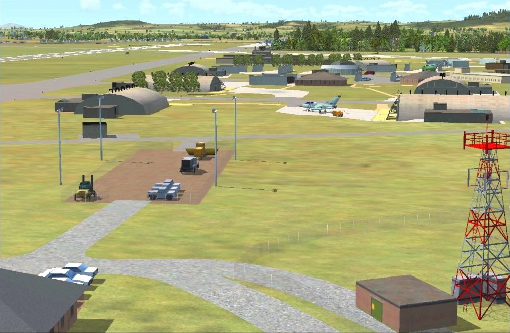 Screenshot - New control tower and HASs at RAF Leuchars